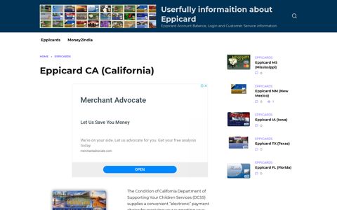 Eppicard CA (California) and Account Login