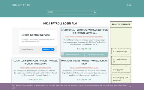 hr21 payroll login alh - General Information about Login