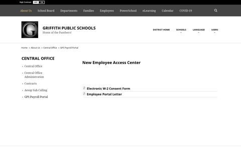 Central Office / GPS Payroll Portal - Griffith Public Schools