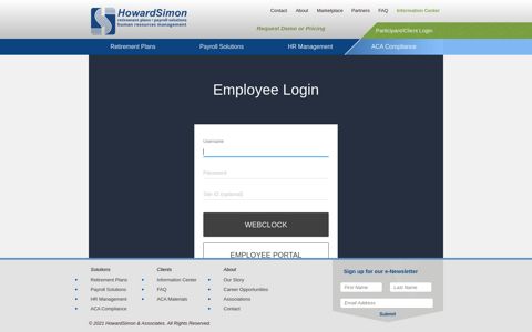 Employee Login - HowardSimon & Associates