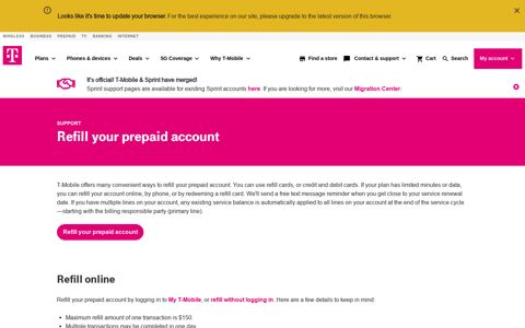 Refill your prepaid account | T-Mobile Support
