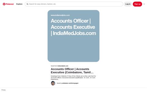 Accounts Officer | Accounts Executive | IndiaMedJobs.com ...