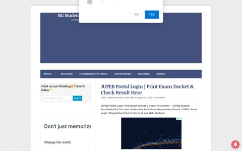 JUPEB Portal Login | Print Exam Docket & Check Result Here ...