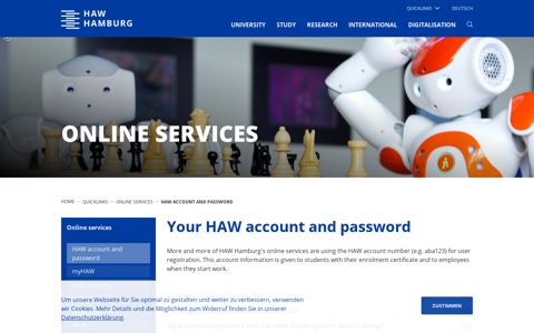 HAW account and password - HAW Hamburg