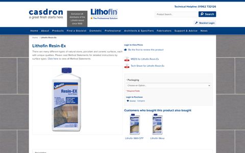 Lithofin Resin-Ex | Sole UK Agents for Lithofin Products