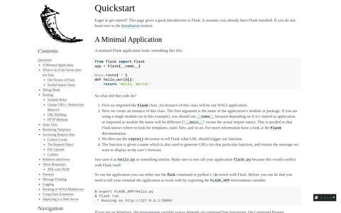 Quickstart — Flask Documentation (1.1.x)