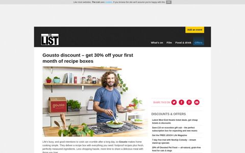 Gousto discount – get 10% off your first month of recipe boxes ...