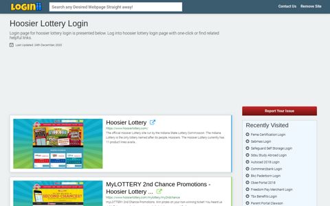 Hoosier Lottery Login - Loginii.com