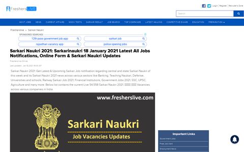 Sarkari Naukri 2020 (सरकारी नौकरी) Latest Sarkari ...