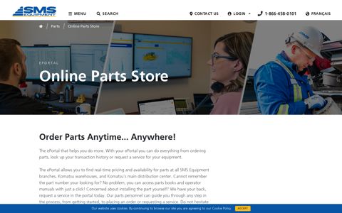 ePortal | Online Parts Store | SMS Equipment