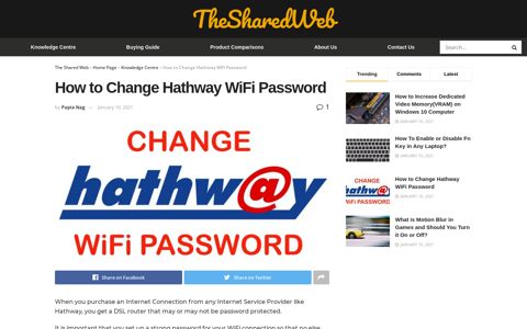 How to Change Hathway WiFi Password - The Shared Web