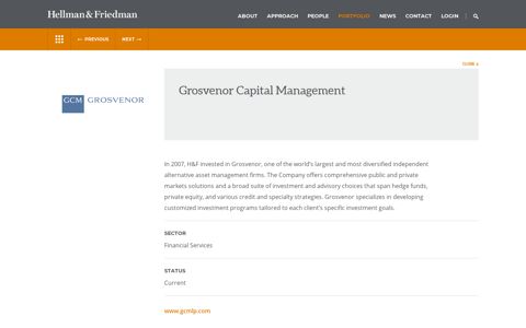 Grosvenor Capital Management - Hellman & Friedman