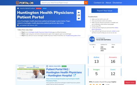 Huntington Health Physicians Patient Portal