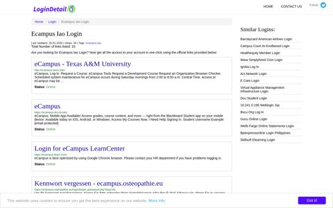 Ecampus Iao Login eCampus - Texas A&M University - http ...