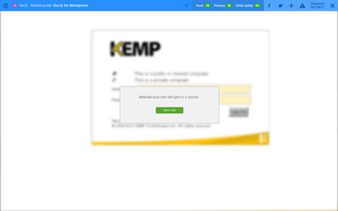 KEMP Login Screen - Sur.ly