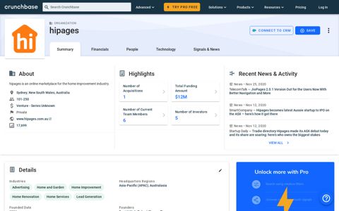hipages - Crunchbase Company Profile & Funding