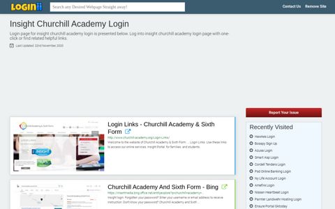 Insight Churchill Academy Login - Loginii.com
