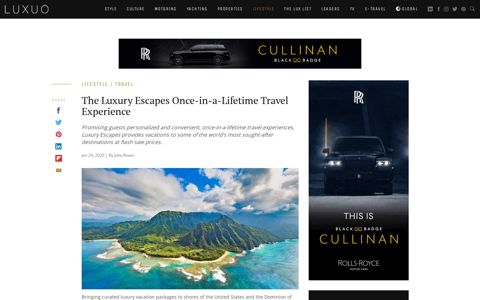 The Luxury Escapes Once-in-a-Lifetime Travel Experience