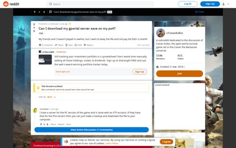 Can I download my gportal server save on my ps4? - Reddit