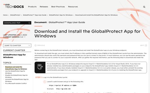 Download and Install the GlobalProtect App for Windows