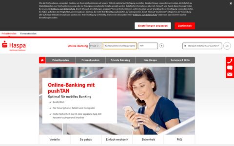 Online-Banking mit pushTAN | Hamburger Sparkasse AG
