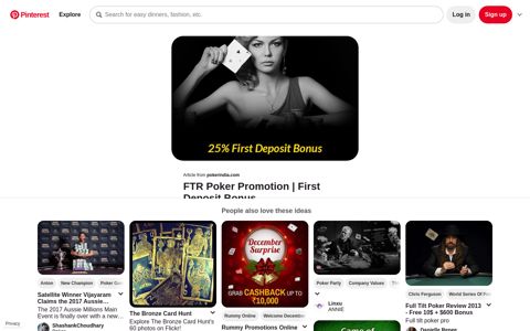 FTR Poker Promotion | Poker, Online poker, Deposit - Pinterest