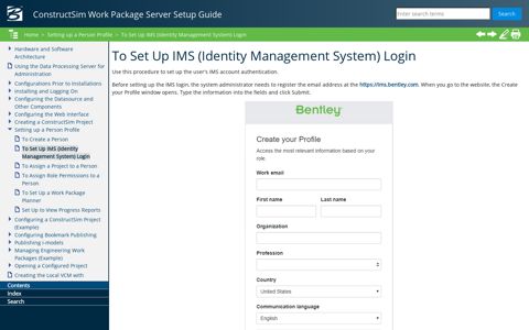 To Set Up IMS (Identity Management System) Login