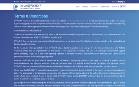 Terms & Conditions - Insure Efficient