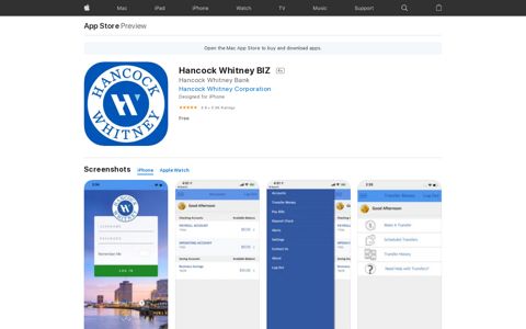 ‎Hancock Whitney BIZ on the App Store