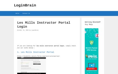 les mills instructor portal login - LoginBrain