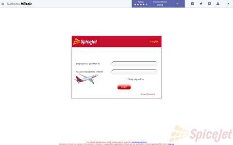 Spicejet Limited : Web Portal - Milonic
