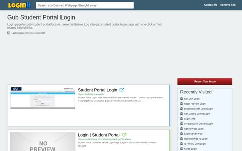 Gub Student Portal Login - Loginii.com