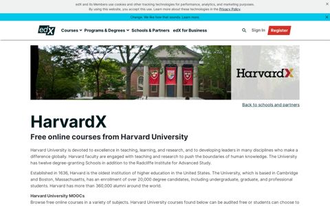 Free online courses from Harvard University - edX