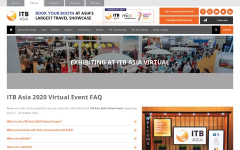 Exhibiting at ITB Asia Virtual