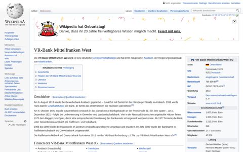 VR-Bank Mittelfranken West – Wikipedia