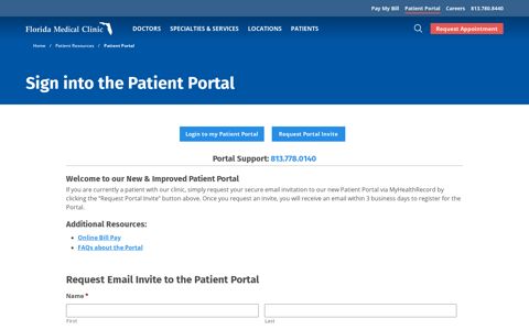 Sign into the Patient Portal - Florida Medical Clinic
