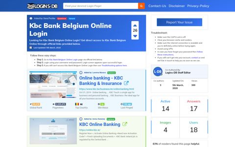 Kbc Bank Belgium Online Login - Logins-DB