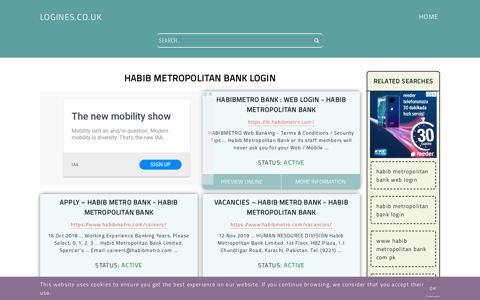 habib metropolitan bank login - General Information about Login