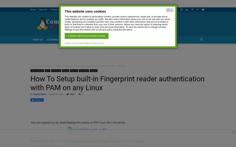 How To Setup built-in Fingerprint reader authentication with ...