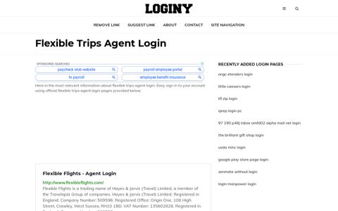 Flexible Trips Agent Login ✔️ One Click Login - Loginy