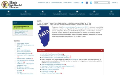 GATA (Grant Accountability and Transparency Act) - Illinois ...