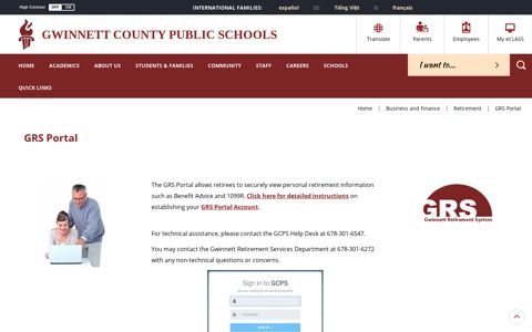 Retirement / GRS Portal - Gwinnett County Public Schools