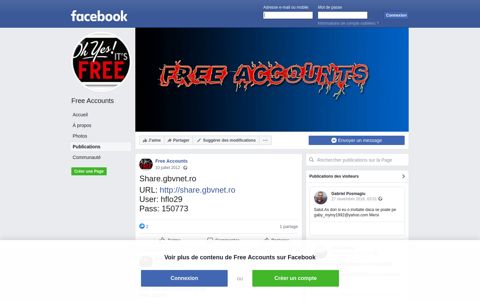 Free Accounts - Posts | Facebook