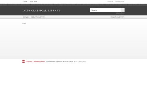 Log in with Shibboleth - Loeb Classical Library