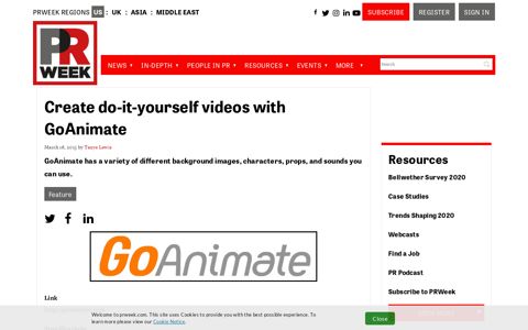 Create do-it-yourself videos with GoAnimate | PR Week