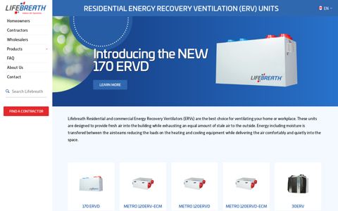 Residential Energy Recovery Ventilation (ERV) Units ...