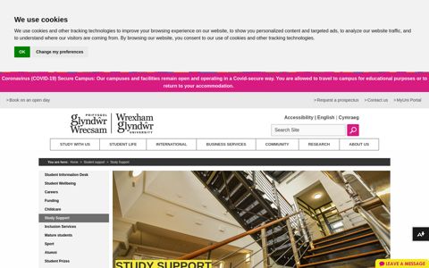 Study Support - Wrexham Glyndwr University