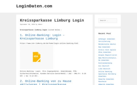Kreissparkasse Limburg - Online-Banking: Login ...