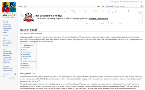 Intranet portal - Wikipedia