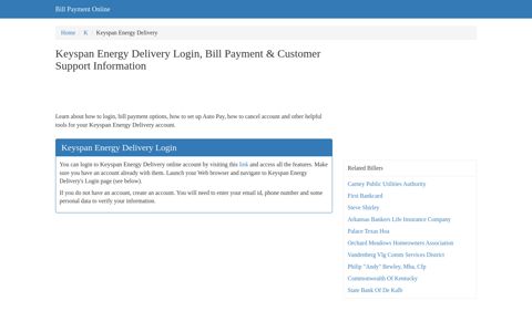 Keyspan Energy Delivery Login, Bill Payment & Customer ...